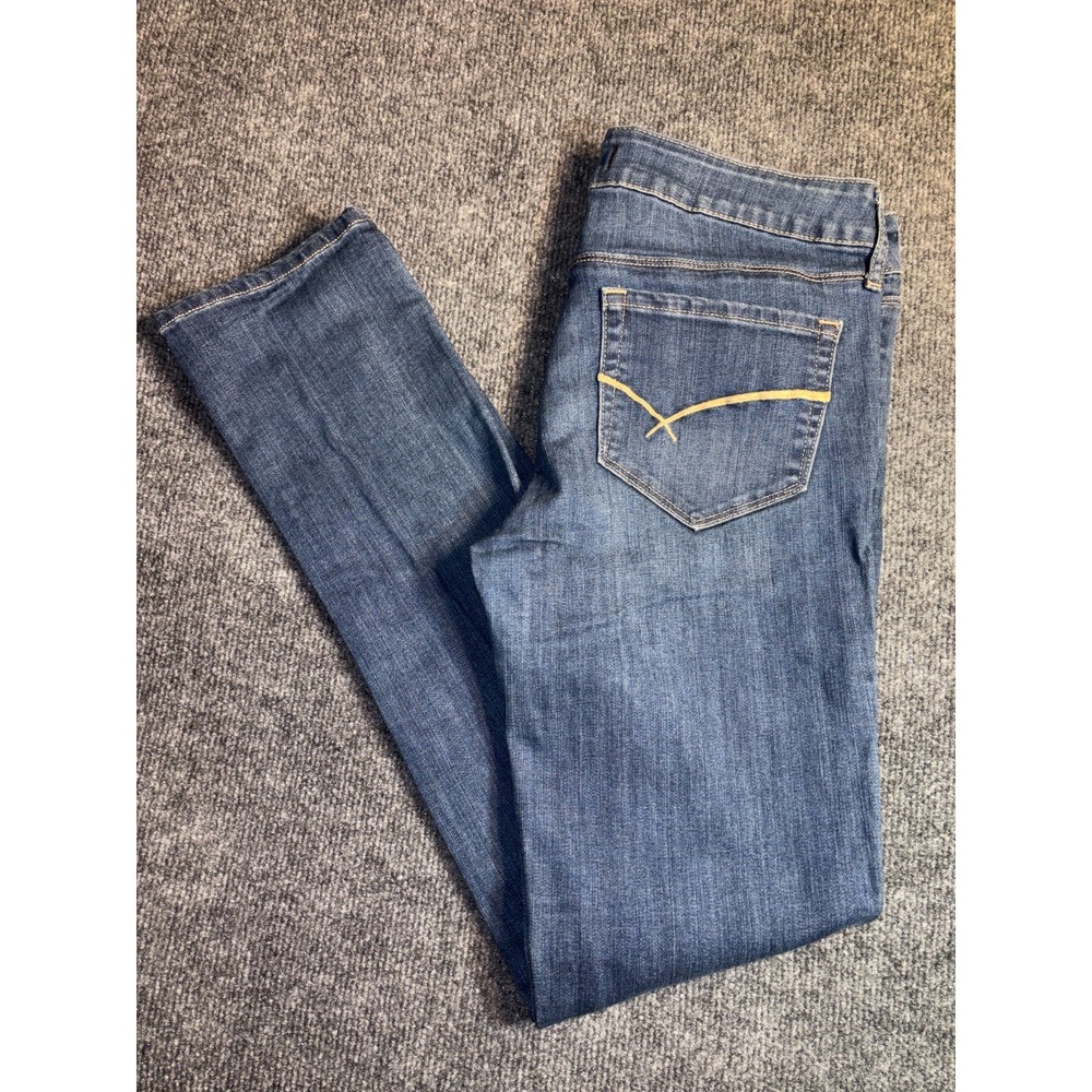 Bullhead Black Jeans Womens 11 Blue Denim Slim-Straight Mid-Rise Subtle Fading